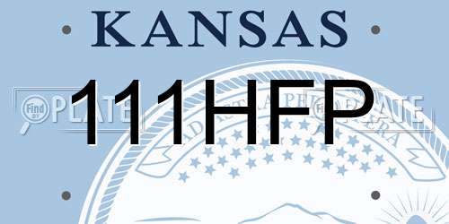 111HFP Kansas License Plate