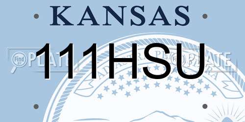 111HSU Kansas License Plate