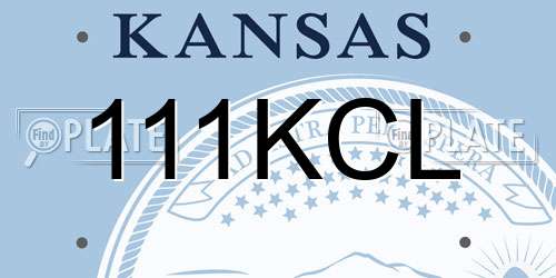 111KCL Kansas License Plate