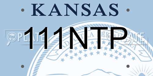 111NTP Kansas License Plate
