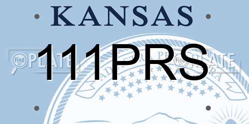 111PRS Kansas License Plate