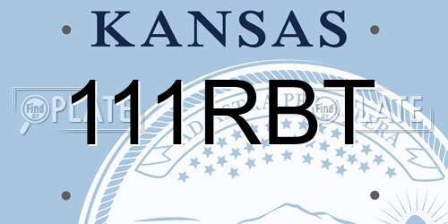 111RBT Kansas License Plate