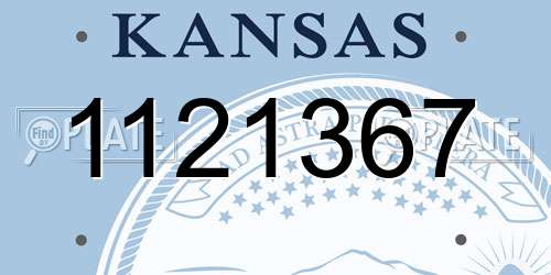 1121367 Kansas License Plate