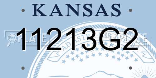11213G2 Kansas License Plate