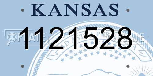 1121528 Kansas License Plate
