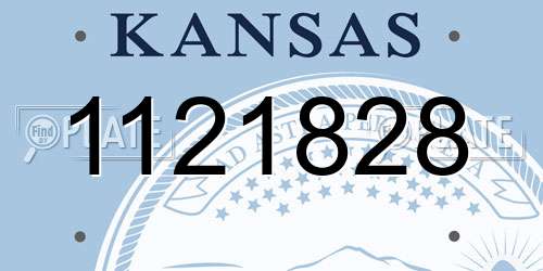 1121828 Kansas License Plate