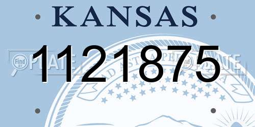 1121875 Kansas License Plate