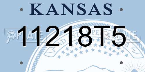 11218T5 Kansas License Plate