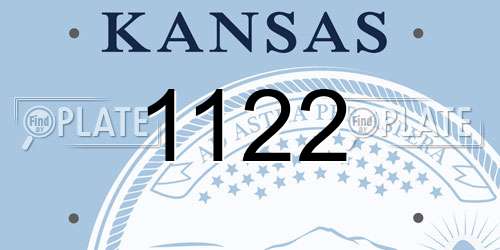 1122 Kansas License Plate