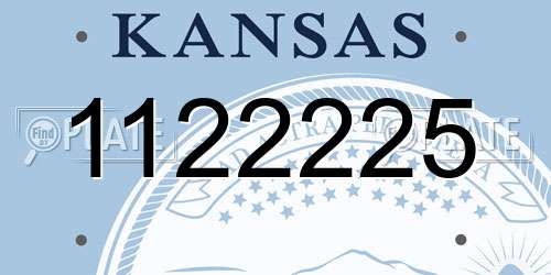 1122225 Kansas License Plate