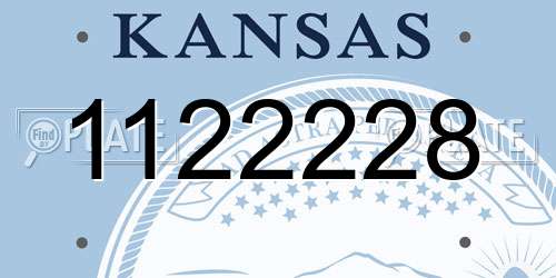 1122228 Kansas License Plate
