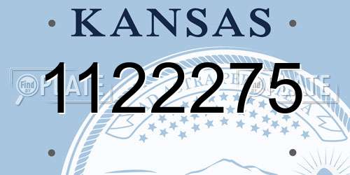 1122275 Kansas License Plate