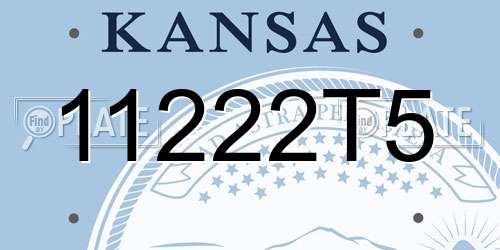 11222T5 Kansas License Plate