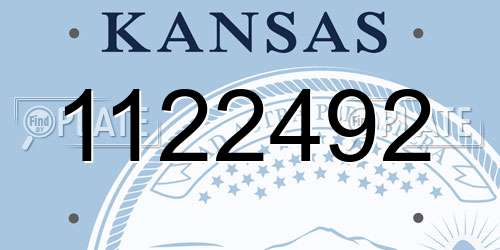 1122492 Kansas License Plate