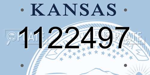 1122497 Kansas License Plate