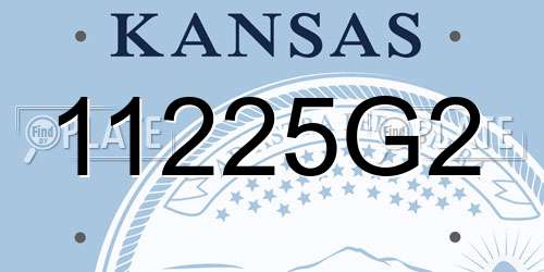 11225G2 Kansas License Plate