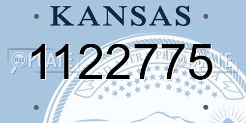 1122775 Kansas License Plate