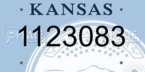 1123083 Kansas License Plate