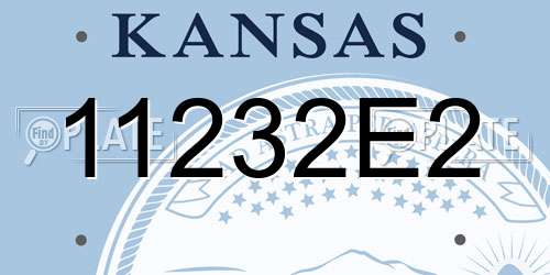 11232E2 Kansas License Plate