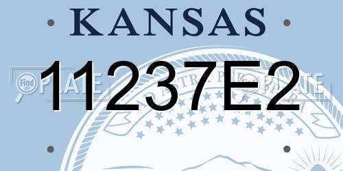 11237E2 Kansas License Plate