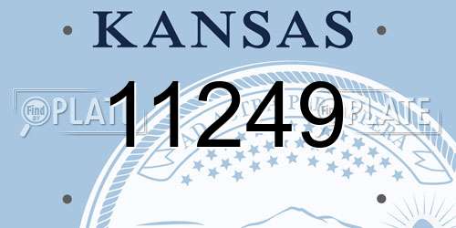 11249 Kansas License Plate