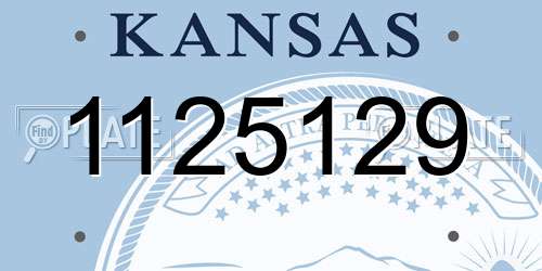 1125129 Kansas License Plate