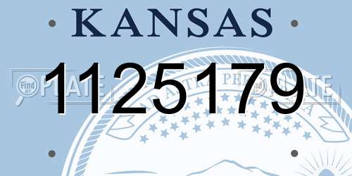 1125179 Kansas License Plate