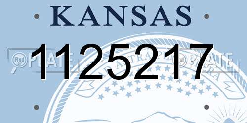 1125217 Kansas License Plate