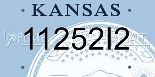 11252I2 Kansas License Plate