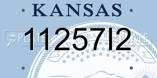 11257I2 Kansas License Plate