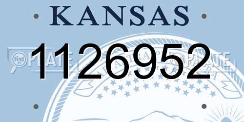 1126952 Kansas License Plate