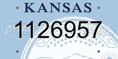 1126957 Kansas License Plate