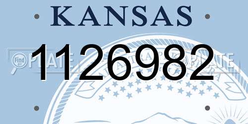 1126982 Kansas License Plate