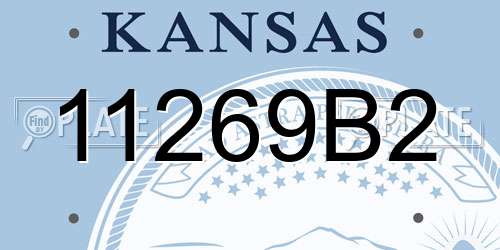 11269B2 Kansas License Plate