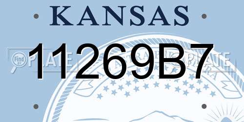 11269B7 Kansas License Plate