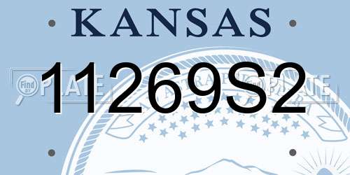 11269S2 Kansas License Plate