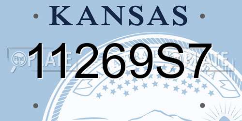 11269S7 Kansas License Plate