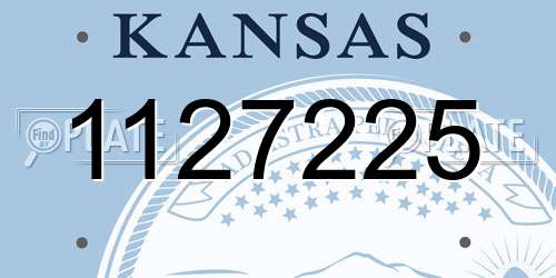 1127225 Kansas License Plate