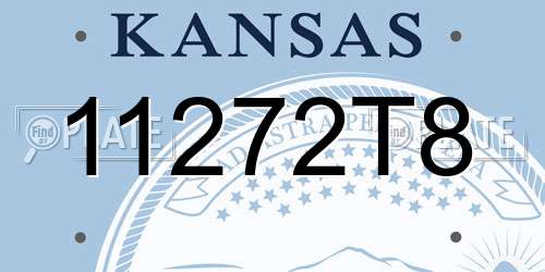 11272T8 Kansas License Plate