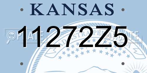 11272Z5 Kansas License Plate