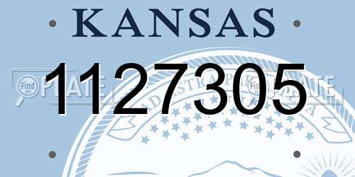 1127305 Kansas License Plate