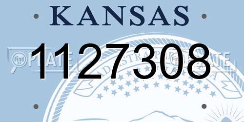 1127308 Kansas License Plate