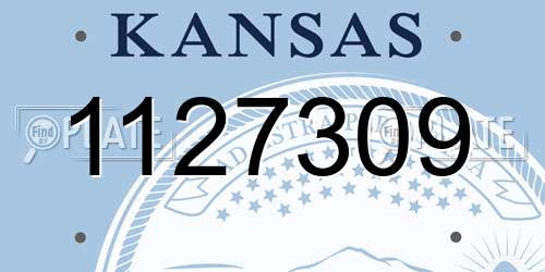 1127309 Kansas License Plate