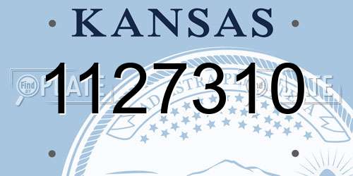 1127310 Kansas License Plate