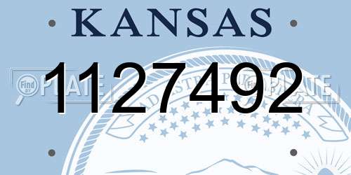 1127492 Kansas License Plate