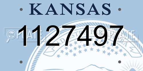 1127497 Kansas License Plate