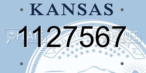 1127567 Kansas License Plate