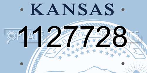 1127728 Kansas License Plate