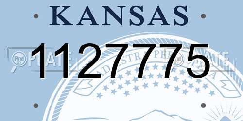 1127775 Kansas License Plate