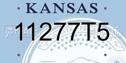 11277T5 Kansas License Plate